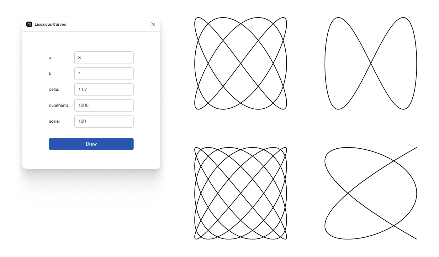 Lissajous curves plugin