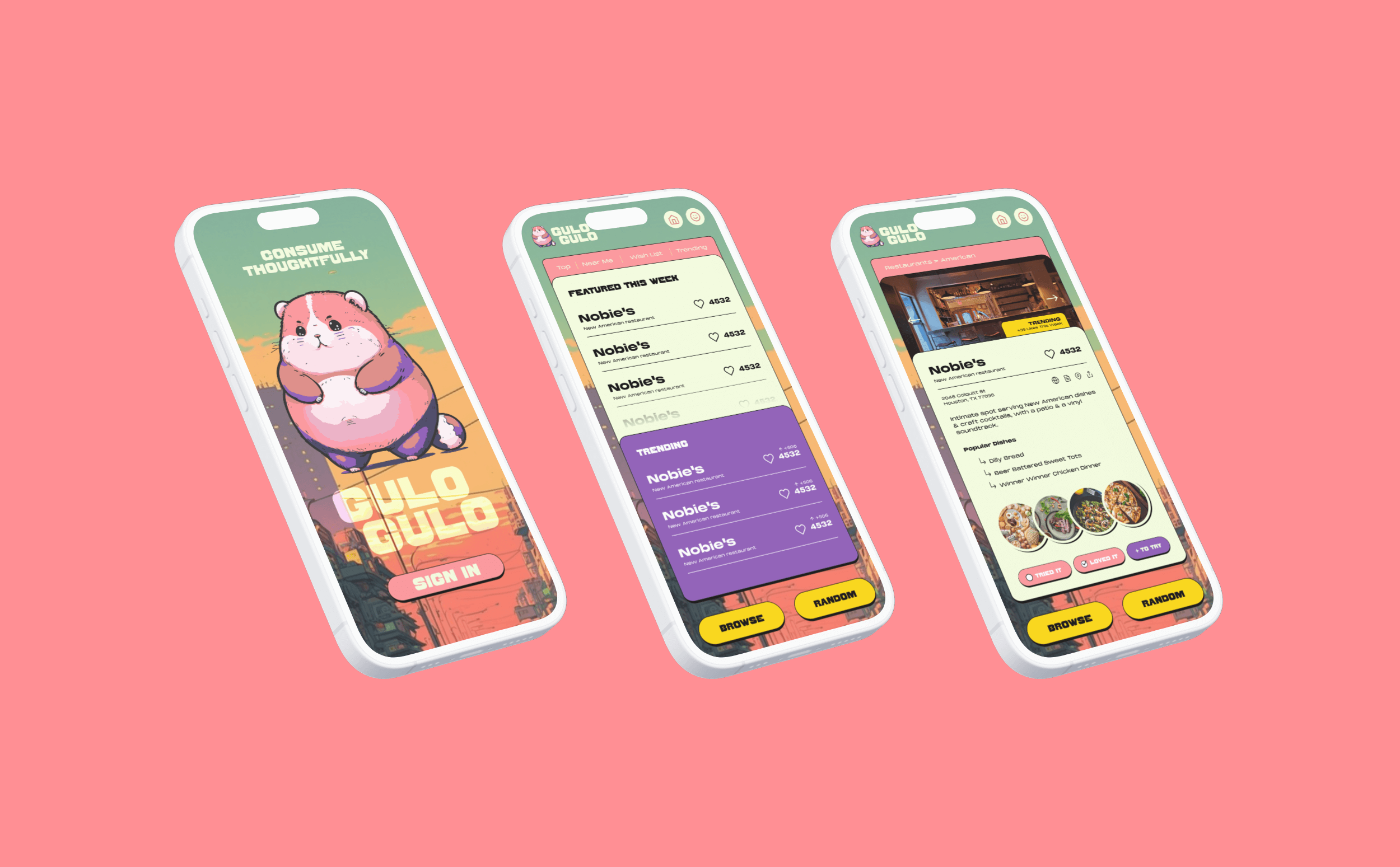 Gulo Gulo app screens